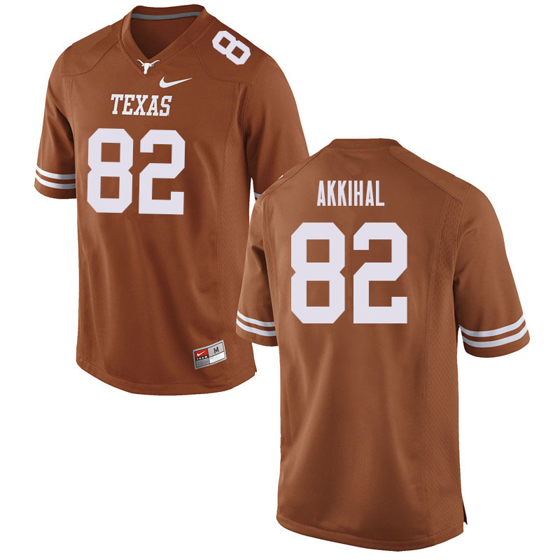Men #82 Kartik Akkihal Texas Longhorns College Football Jerseys Sale-Orange